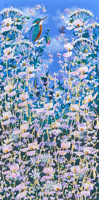 Kingfisher and Florals II